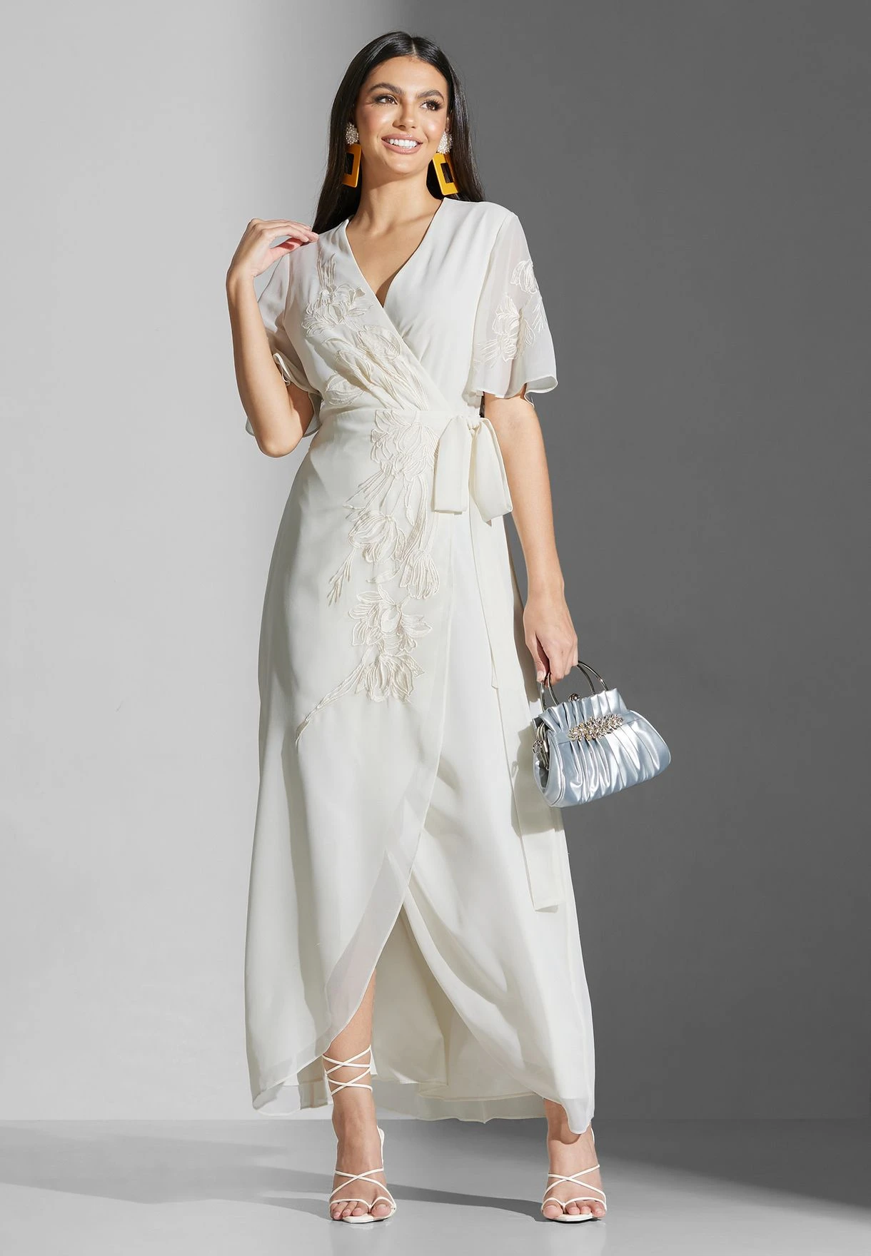 Ruffle Hem Wrap Dress 4 Ruffle Hem Wrap Dress - Image 4