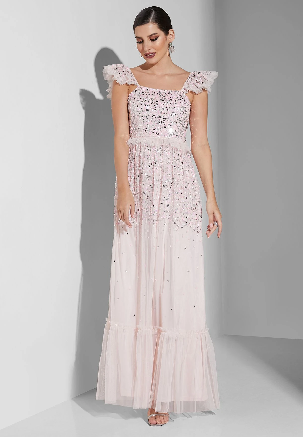 Square Neck Ruffle Detail Dress 4 Square Neck Ruffle Detail Dress - Image 4