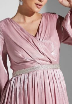 Pleated Shoulder Dress -Silk Bloom Dresses Store 4 zoom desktop 1416