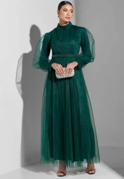 Gathered Detail Tulle Dress -Silk Bloom Dresses Store 4 zoom desktop 1423