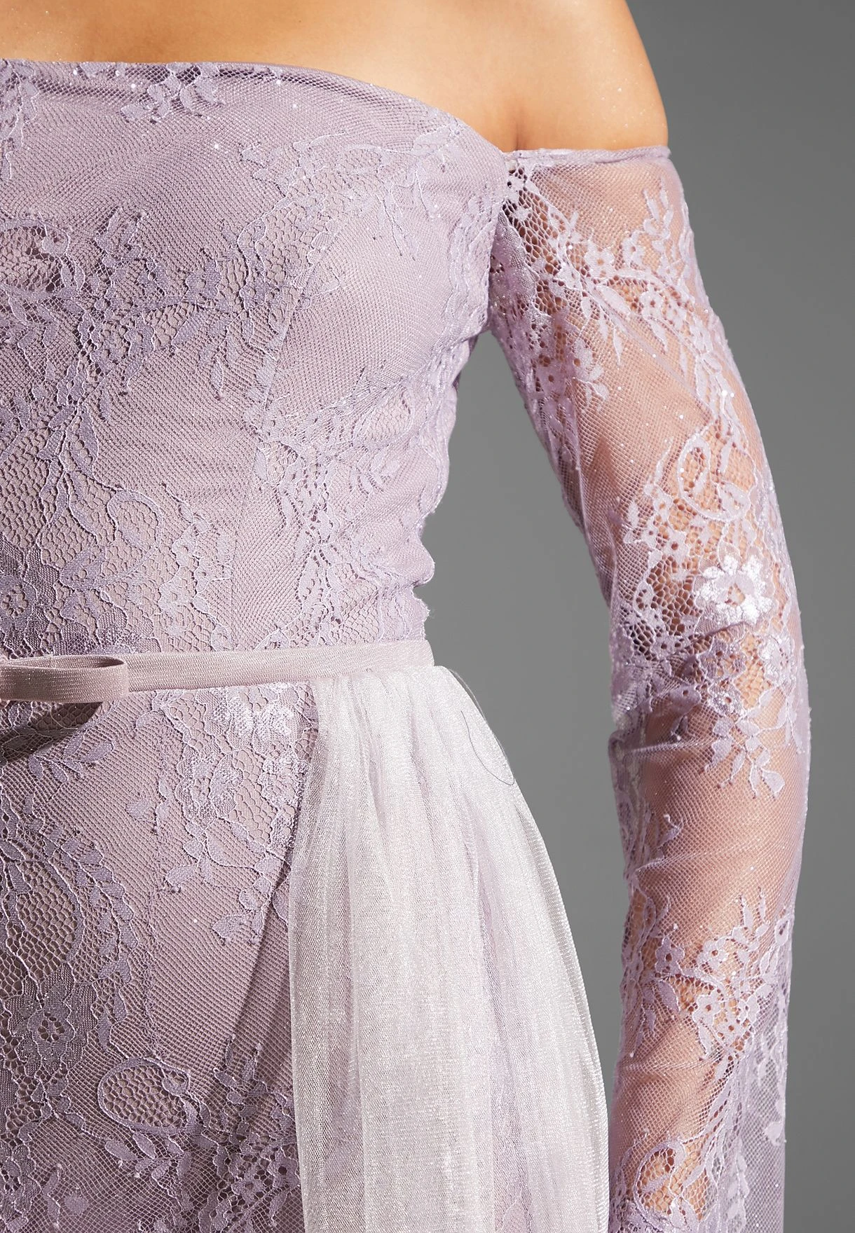 Off-Shoulder Cinched Waist Gown 4 Off-Shoulder Cinched Waist Gown - Image 4