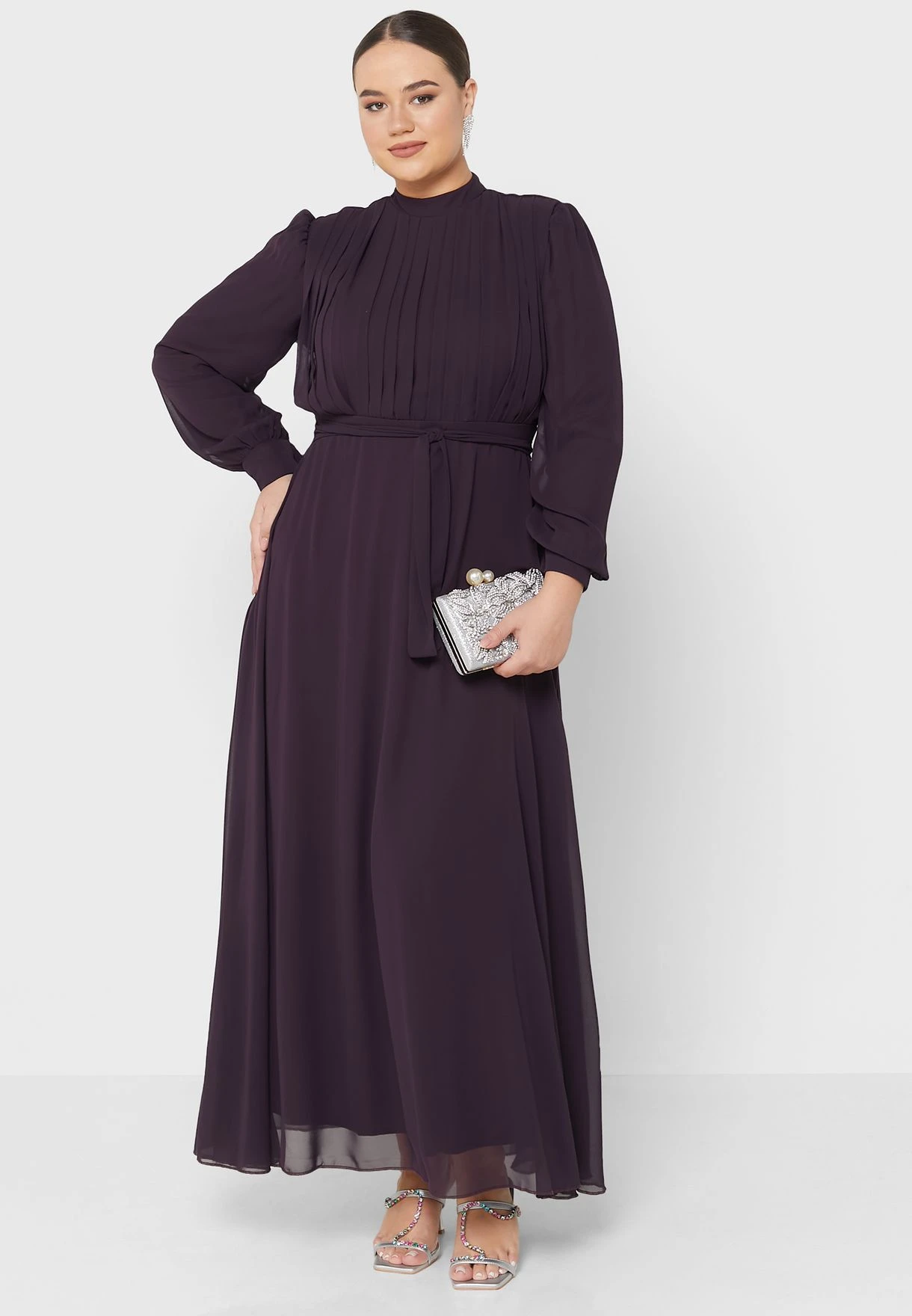 Pleated Belted Dress 4 Pleated Belted Dress - Image 4