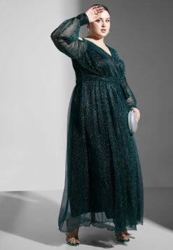 Metallic Plisse Cold Shoulder Dress -Silk Bloom Dresses Store 4 zoom desktop 1451