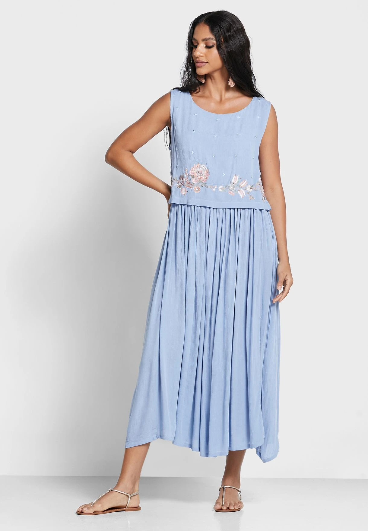 Floral Print Pleated Dress 4 Floral Print Pleated Dress - Image 4