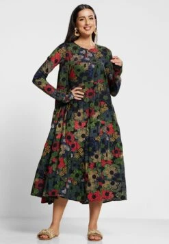 Floral Printed Tiered Dress -Silk Bloom Dresses Store 4 zoom desktop 1486
