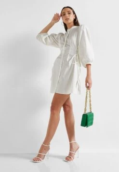 Vero Moda Balloon Sleeve Button Detail Dress -Silk Bloom Dresses Store 4 zoom desktop 149