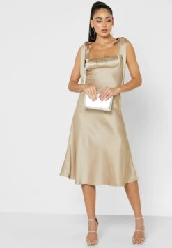 Tie Shoulder Wide Neck Dress -Silk Bloom Dresses Store 4 zoom desktop 1493