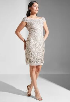 Adrianna Papell Bardot Embellished Dress 7 Adrianna Papell Bardot Embellished Dress -Silk Bloom Dresses Store 4 zoom desktop 1506