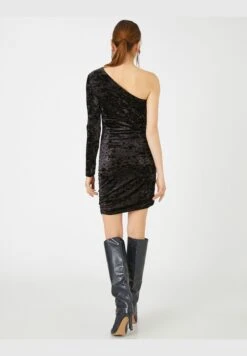 Koton Velvet Mini Party Dress One Shoulder Cut Out Detail 8 Koton Velvet Mini Party Dress One Shoulder Cut Out Detail -Silk Bloom Dresses Store 4 zoom desktop 1510