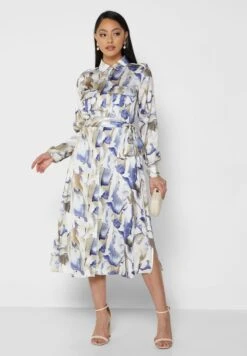 Belt Detail Printed Dress -Silk Bloom Dresses Store 4 zoom desktop 1519