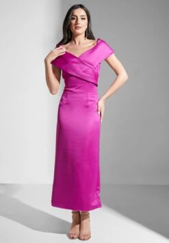 Bardot Surplice Neck Dress -Silk Bloom Dresses Store 4 zoom desktop 1520