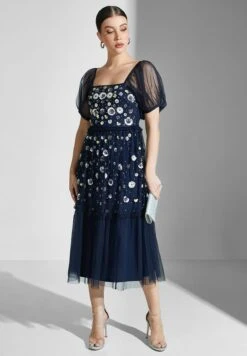 Square Neck Printed Ruffle Detail Dress -Silk Bloom Dresses Store 4 zoom desktop 1523