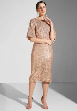 Sequined Kimono Sleeve Dress -Silk Bloom Dresses Store 4 zoom desktop 1525