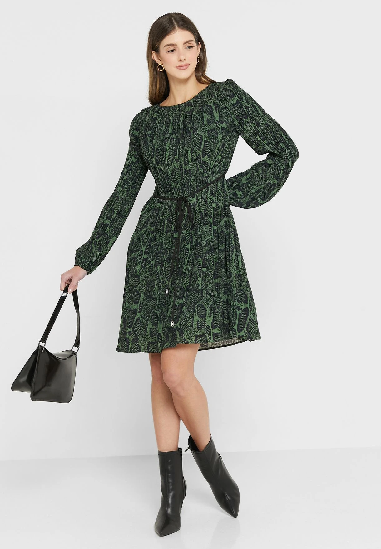 Hugo Puff Sleeve Printed Dress 4 Hugo Puff Sleeve Printed Dress - Image 4