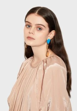 Pleat Detail Balloon Sleeve Dress 7 Pleat Detail Balloon Sleeve Dress -Silk Bloom Dresses Store 4 zoom desktop 1536