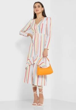 Little Mistress Striped Ruffle Detail Dress -Silk Bloom Dresses Store 4 zoom desktop 1559