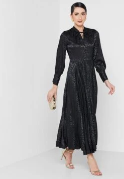 Placket Plisse Dress -Silk Bloom Dresses Store 4 zoom desktop 1560