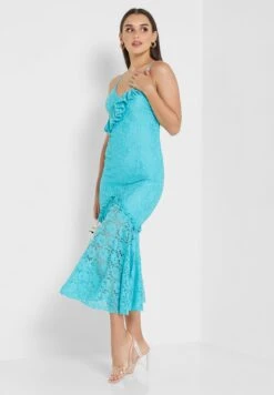 Little Mistress Waterfall Trim Pleated Hem Dress -Silk Bloom Dresses Store 4 zoom desktop 1563