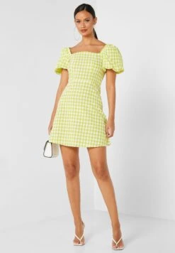 Puff Sleeve Gingham Dress 7 Puff Sleeve Gingham Dress -Silk Bloom Dresses Store 4 zoom desktop 1565