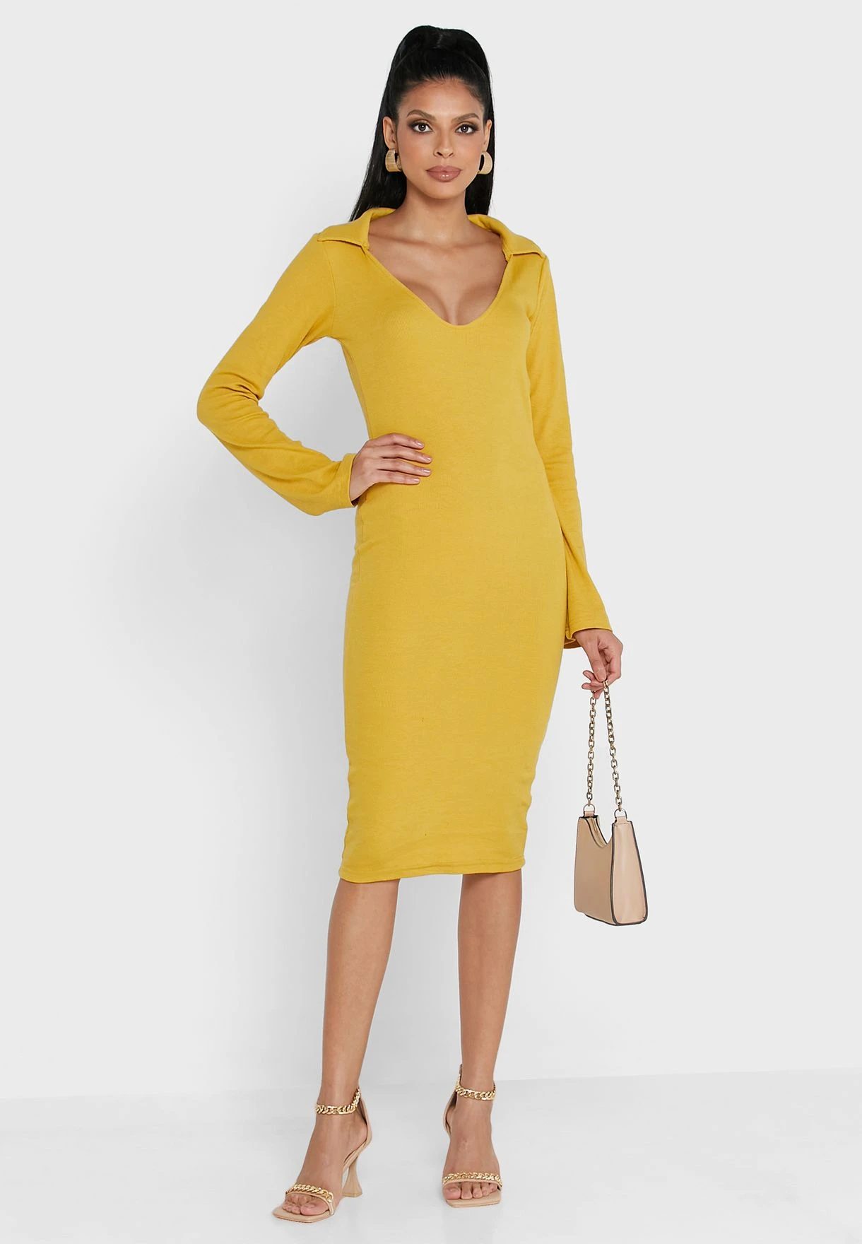 Public Desire Ribbed Open Back Dress 4 Public Desire Ribbed Open Back Dress - Image 4