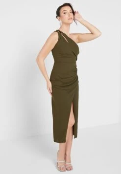 One Shoulder Cut Out Detail Dress -Silk Bloom Dresses Store 4 zoom desktop 1568