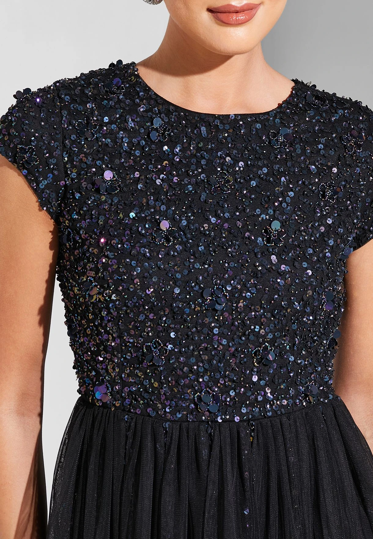 Sequined Dress With Tulle 4 Sequined Dress With Tulle - Image 4