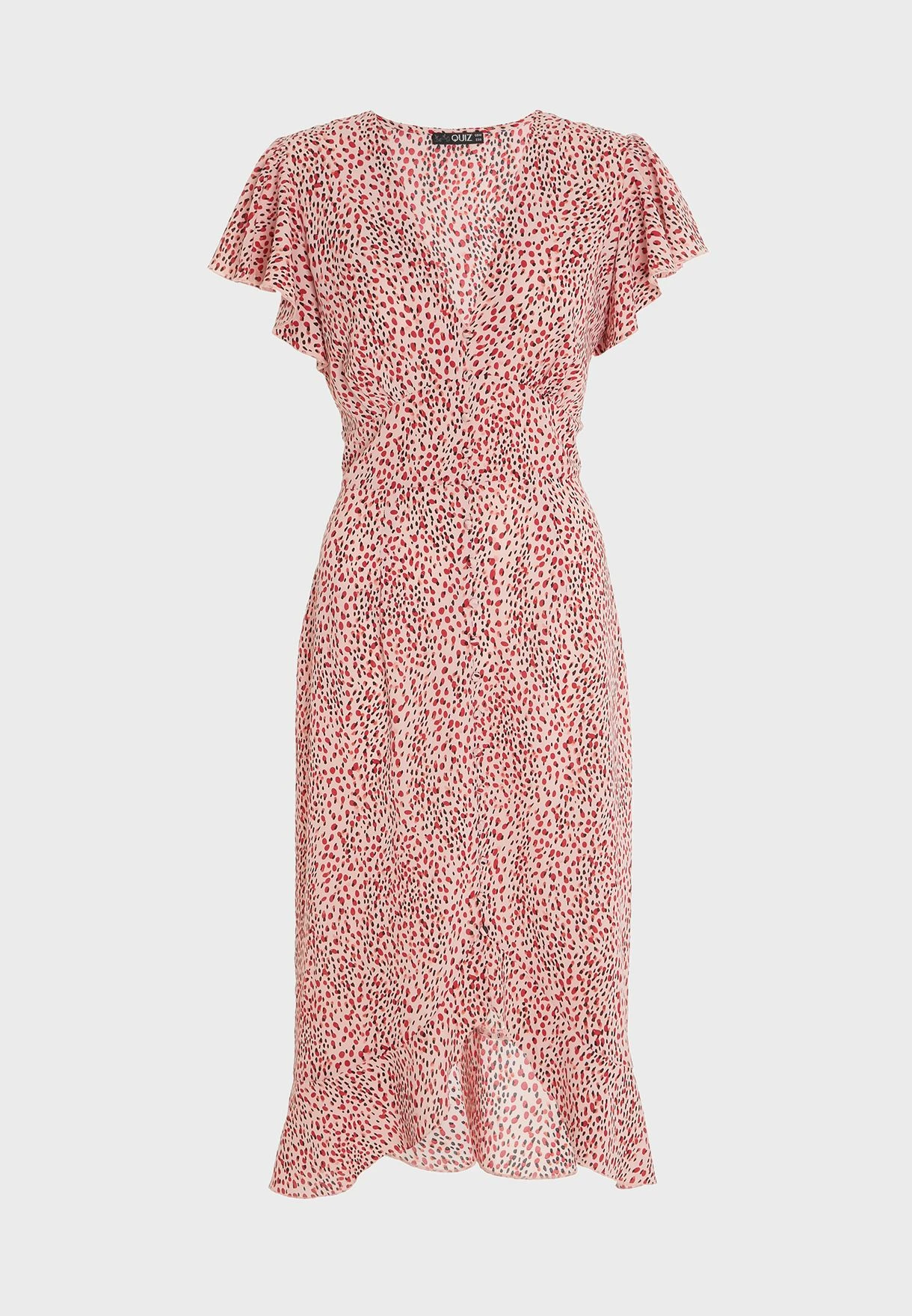 Ruffle Detail Printed Dress 4 Ruffle Detail Printed Dress - Image 4