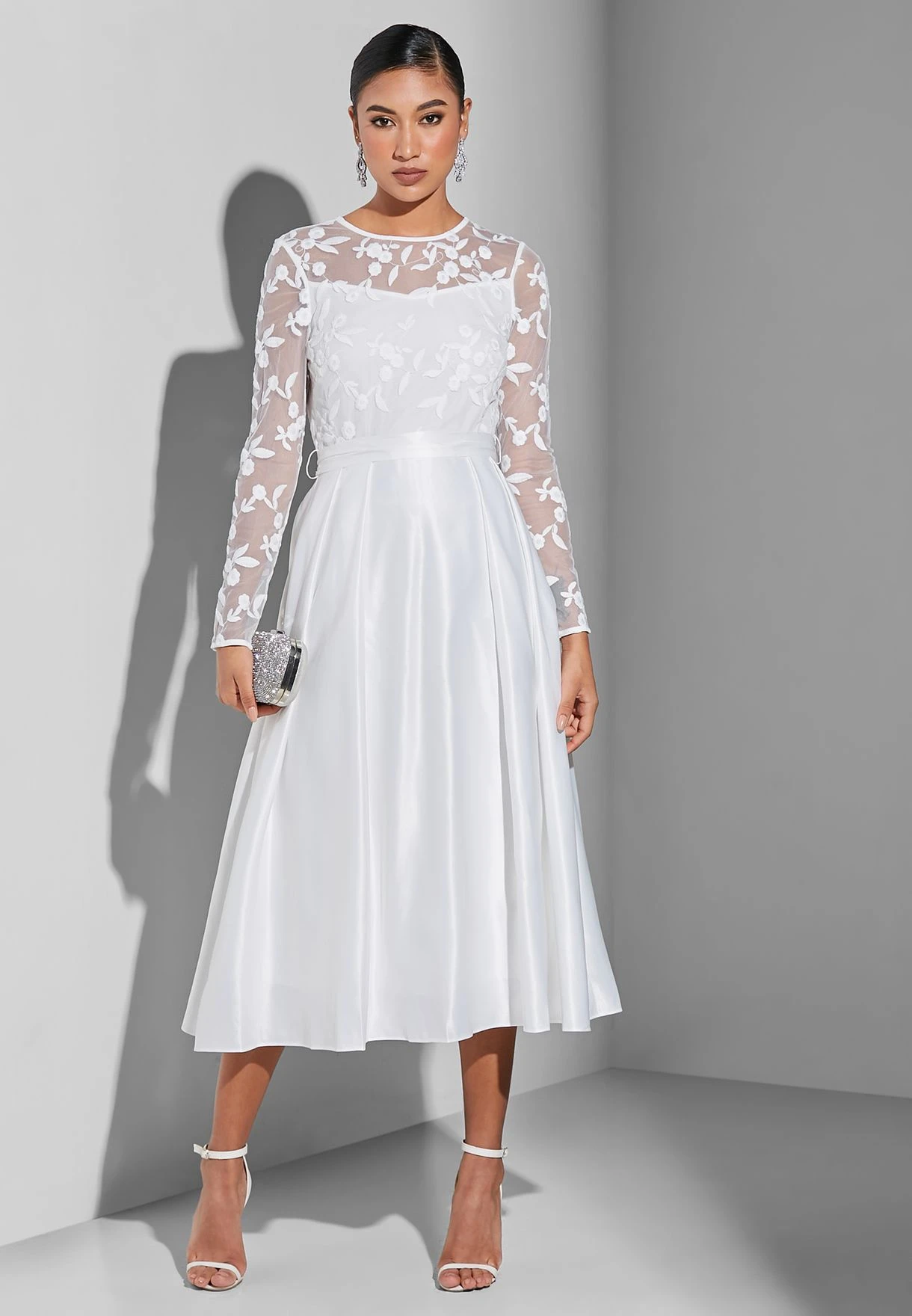 Coast Embroidered Sheer Yoke Dress 4 Coast Embroidered Sheer Yoke Dress - Image 4