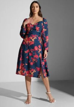 Floral Printed Dress -Silk Bloom Dresses Store 4 zoom desktop 1611