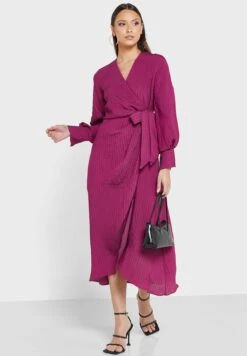 Surplice Neck Puff Sleeve Tie Detail Dress 7 Surplice Neck Puff Sleeve Tie Detail Dress -Silk Bloom Dresses Store 4 zoom desktop 1614