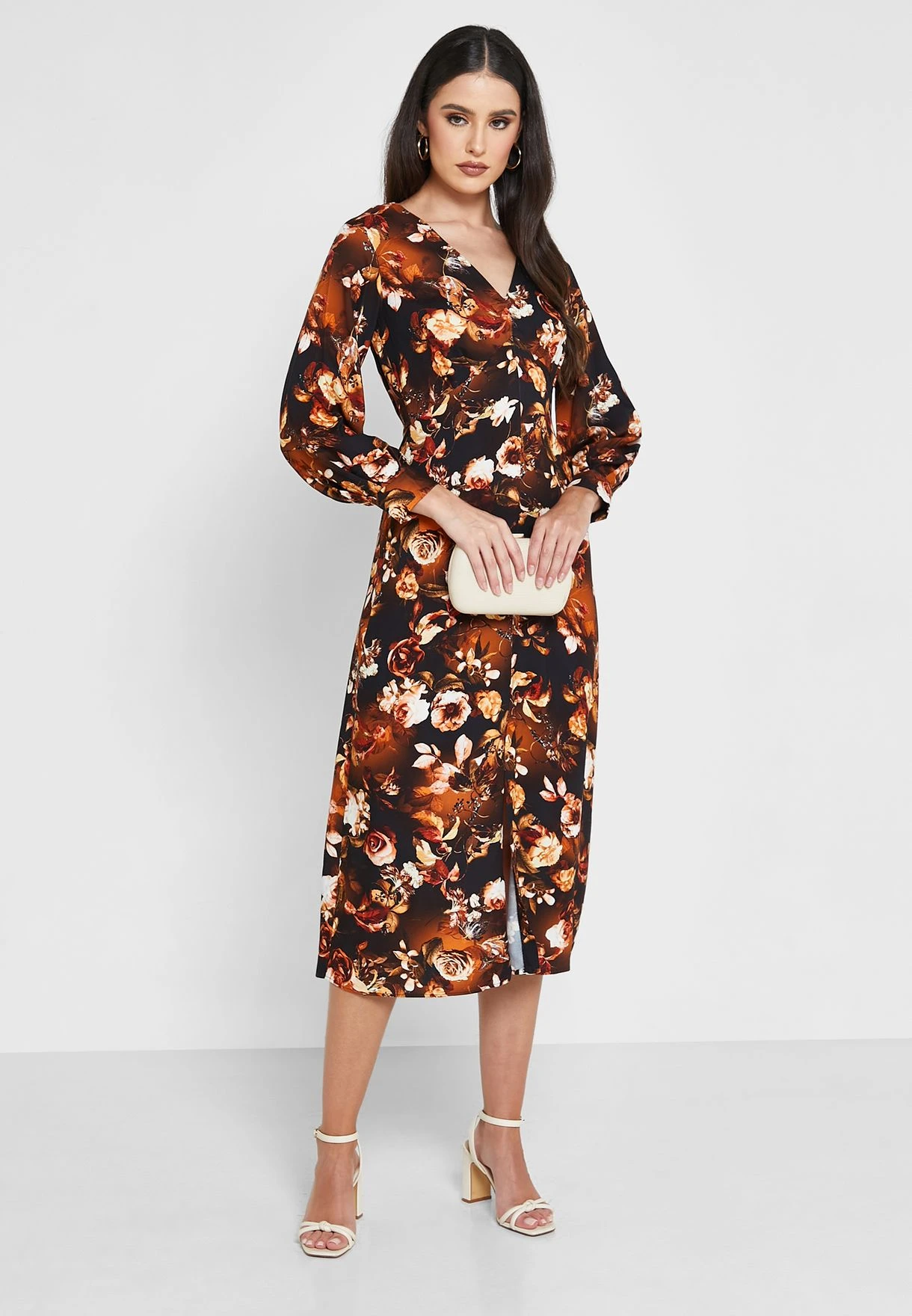 Balloon Sleeve Floral Print Dress 4 Balloon Sleeve Floral Print Dress - Image 4