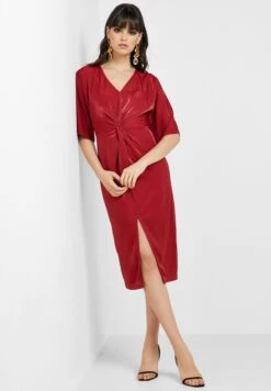 Koton Front Twisted Split Dress -Silk Bloom Dresses Store 4 zoom desktop 1648