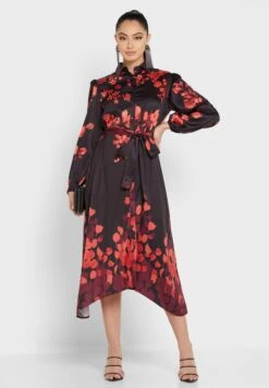 Balloon Sleeve Printed Dress -Silk Bloom Dresses Store 4 zoom desktop 1660