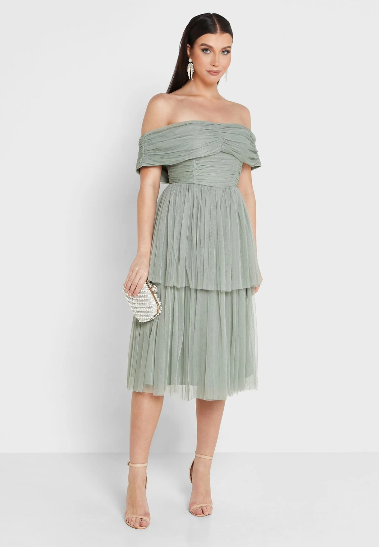 Bardot Mesh Tiered Dress 4 Bardot Mesh Tiered Dress - Image 4