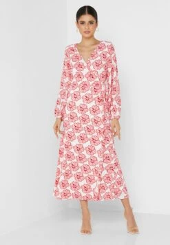 Little Mistress White Floral Maxi Wrap Midaxi By Vogue Williams -Silk Bloom Dresses Store 4 zoom desktop 1678