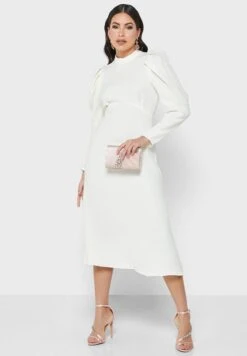 High Neck Puff Sleeve Dress 7 High Neck Puff Sleeve Dress -Silk Bloom Dresses Store 4 zoom desktop 1680