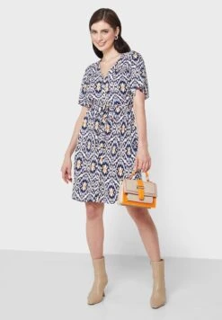 Vero Moda Printed Tie Detail Shirt Dress -Silk Bloom Dresses Store 4 zoom desktop 170