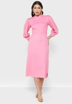 High Neck Puff Sleeve Dress 7 High Neck Puff Sleeve Dress -Silk Bloom Dresses Store 4 zoom desktop 1706