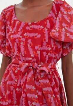 Trendyol Ruffle Sleeve Printed Tie Detail Dress 8 Trendyol Ruffle Sleeve Printed Tie Detail Dress -Silk Bloom Dresses Store 4 zoom desktop 171