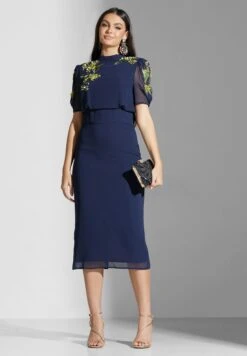 Embellished High Neck Tie Detail Dress 7 Embellished High Neck Tie Detail Dress -Silk Bloom Dresses Store 4 zoom desktop 1713