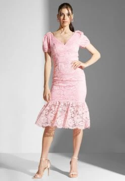 Puff Sleeve Lace Detail Dress 7 Puff Sleeve Lace Detail Dress -Silk Bloom Dresses Store 4 zoom desktop 1714