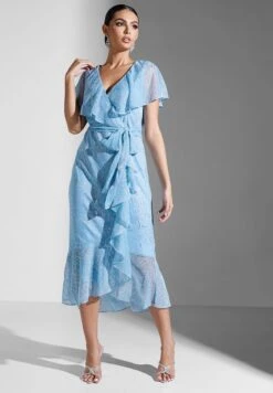 Adrianna Papell Waterfall Trim Ruffle Detail Dress 7 Adrianna Papell Waterfall Trim Ruffle Detail Dress -Silk Bloom Dresses Store 4 zoom desktop 1719