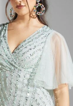 Embellished Ruffle Sleeve Dress -Silk Bloom Dresses Store 4 zoom desktop 1731