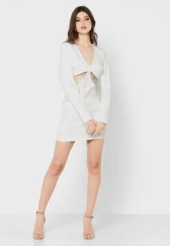 Tassel Cut Out Detail Dress 7 Tassel Cut Out Detail Dress -Silk Bloom Dresses Store 4 zoom desktop 174