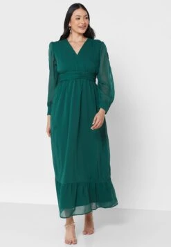ELLA Puff Sleeve A-Line Dress -Silk Bloom Dresses Store 4 zoom desktop 1746