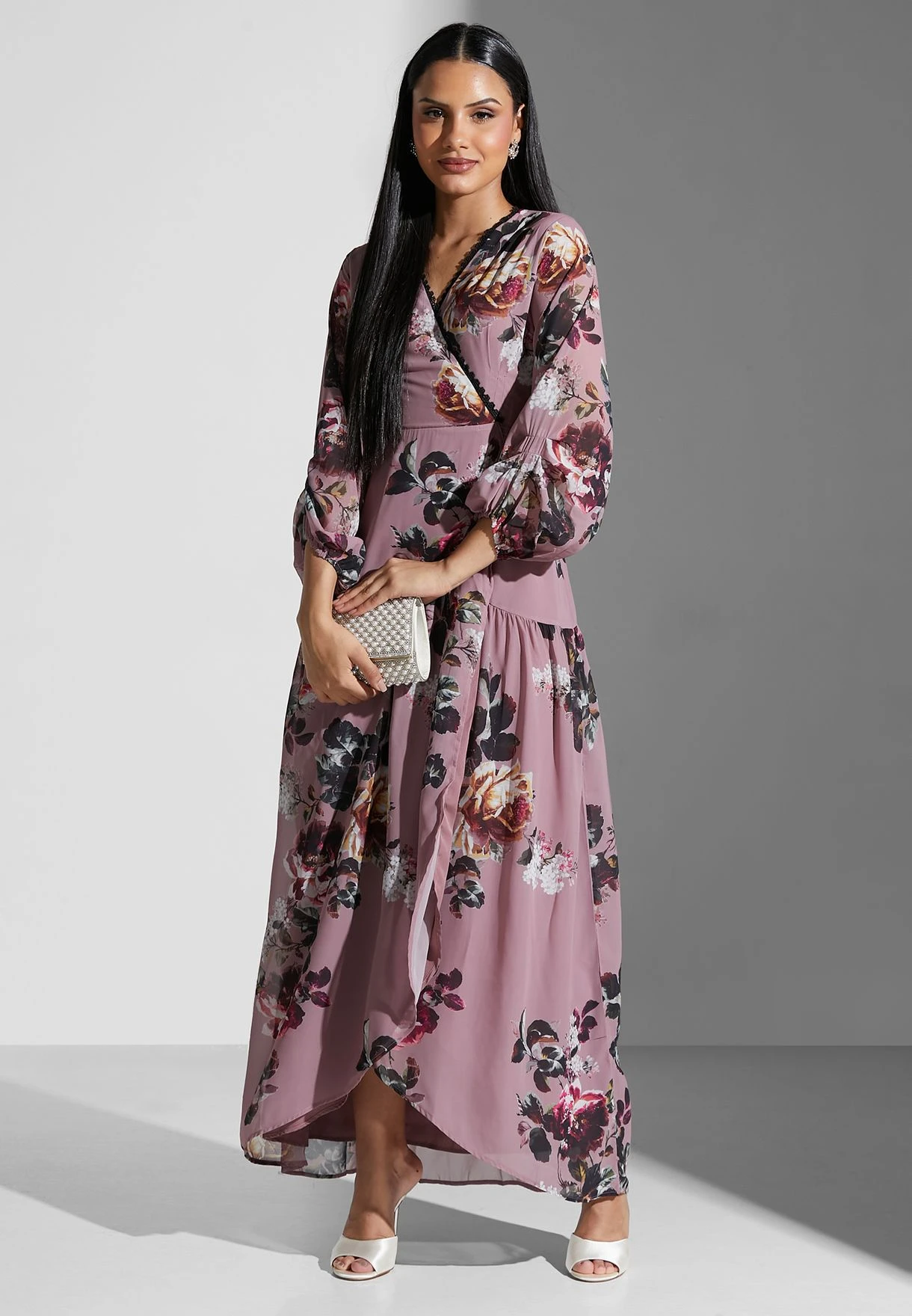Surplice Floral Print Dress 4 Surplice Floral Print Dress - Image 4