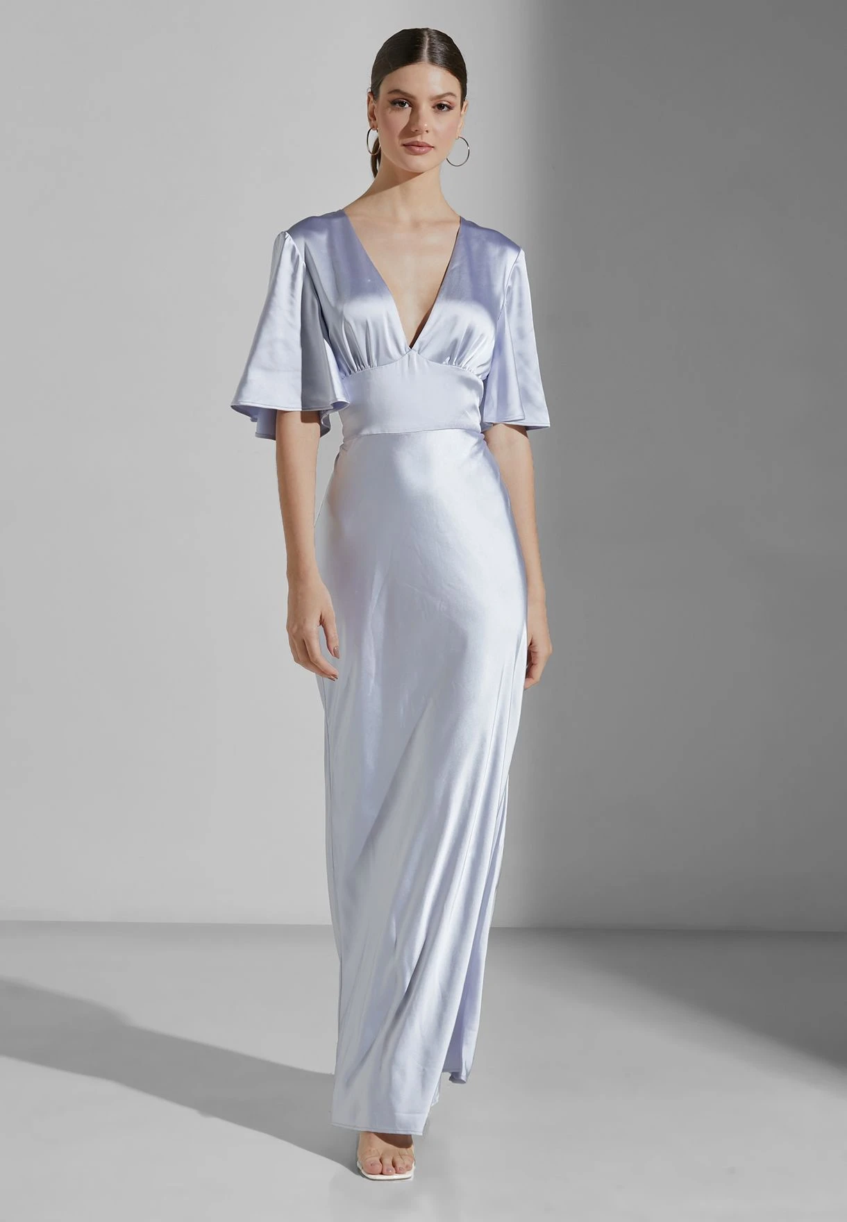 Ultraviolet Angel Sleeve Plunge Gown 4 Ultraviolet Angel Sleeve Plunge Gown - Image 4