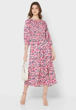 Little Mistress Printed Shirred Dress 7 Little Mistress Printed Shirred Dress -Silk Bloom Dresses Store 4 zoom desktop 1762