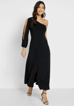 One Shoulder Slit Sleeve Dress -Silk Bloom Dresses Store 4 zoom desktop 1770