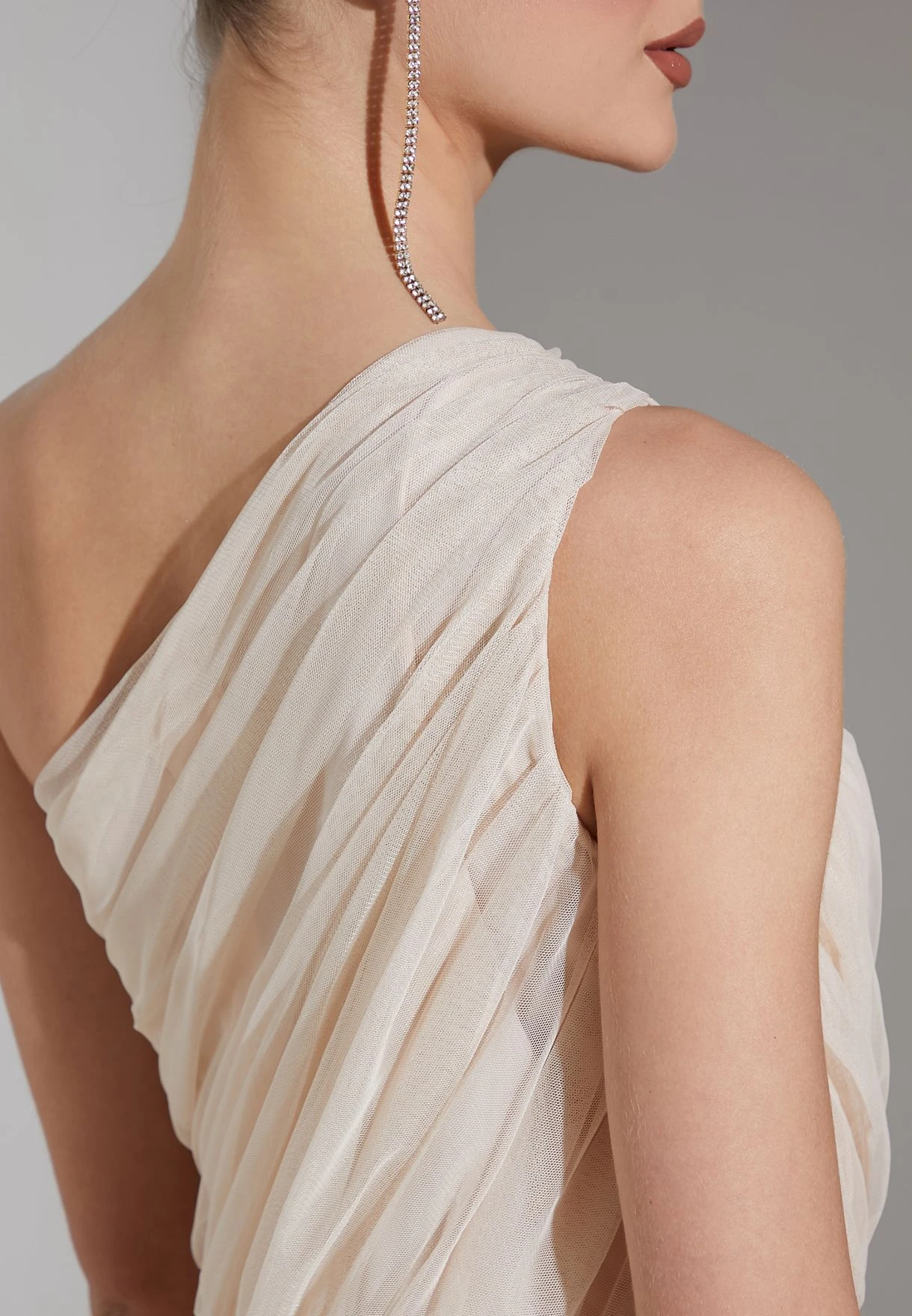 One Shoulder Ruffled Maxi Dress 4 One Shoulder Ruffled Maxi Dress - Image 4